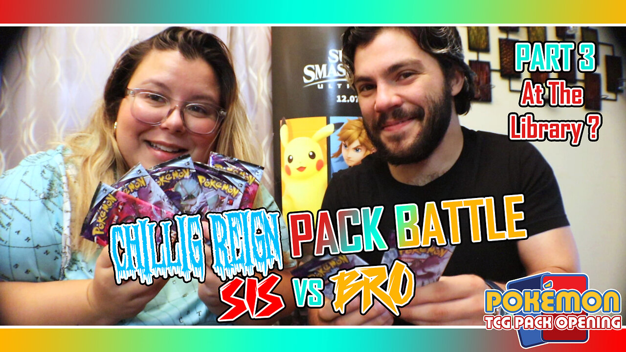 Chilling Reign Pack Battle SIS vs BRO PART 3 - At the Library?! (PTCGO)