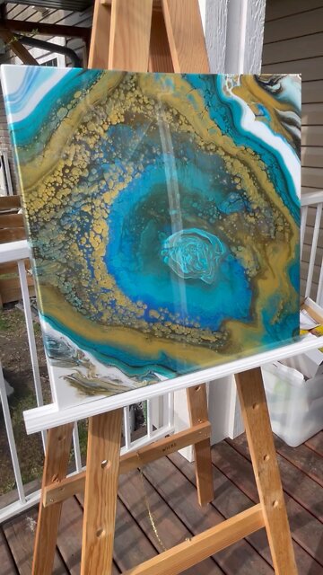 🥳 SALE #3 20x20" Ring Pour / Pearl Pour #shorts #forsale #yycart #supportlocal #acrylicart