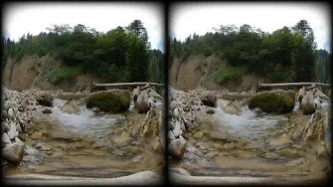 11 3D VR180 Waterfall Oberallgäu Bavaria, People Relax made 4 Meditation Nature Sound #VR Water