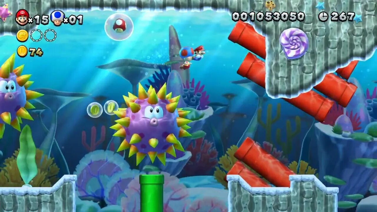 New Super Mario Bros U Sparkling Waters 2