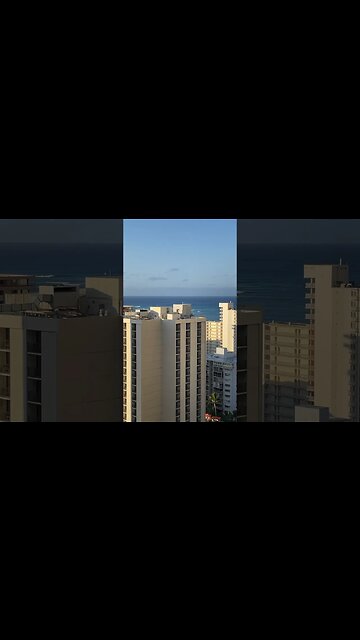 26th Floor View of Waikiki Bay from Waikiki Banyan Tower 1