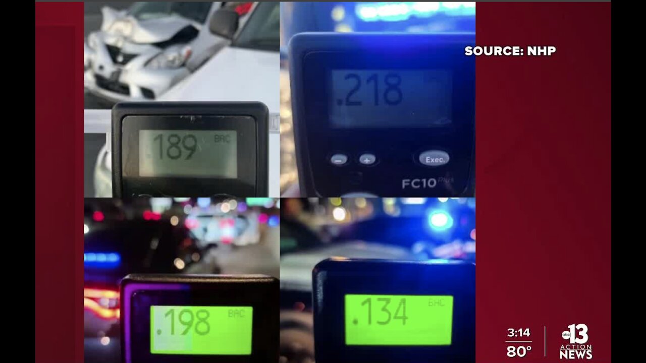 Nevada Highway Patrol arrests several drunk drivers