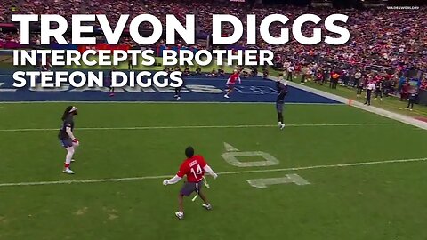 Trevon Diggs intercepts brother Stefon Diggs at 2023 NFL Pro Bowl Games