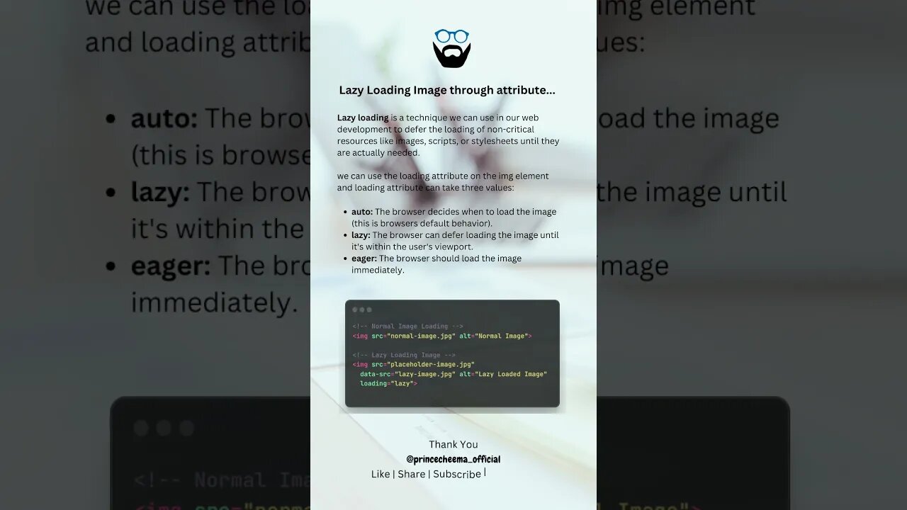 Lazy Loading Image through attribute ( #shorts )