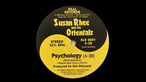 Susan Rhee And The Orientals ‎– Psychology I Love You I Hate You 1984