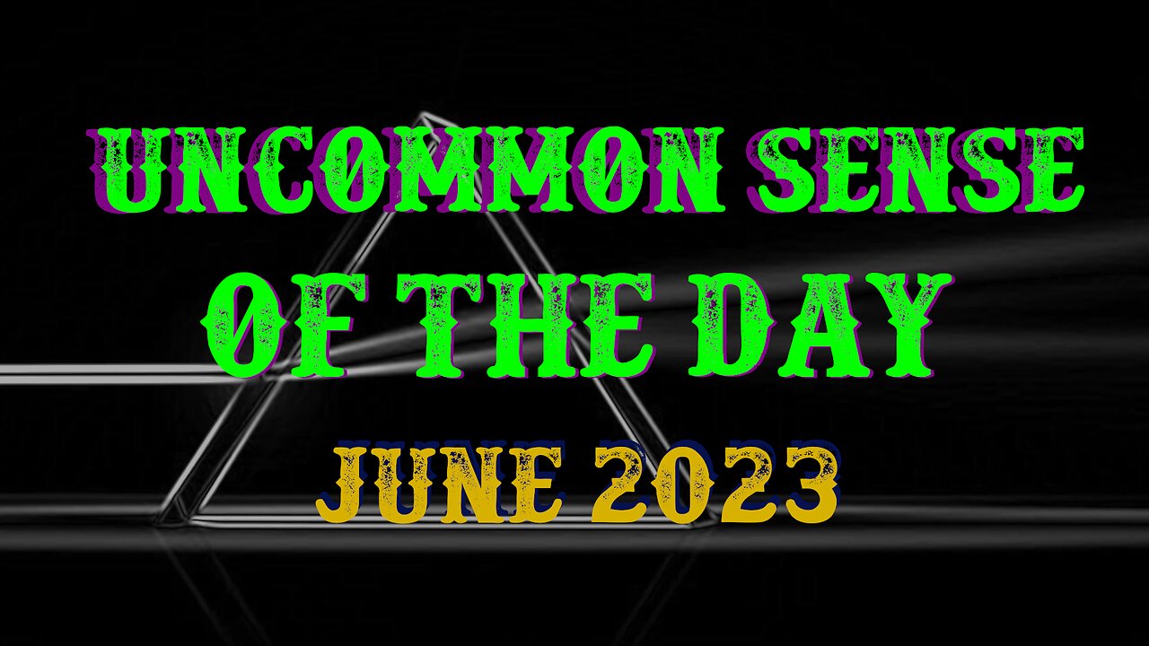 What UnCommon Sense will we talk about today? | UnCommon Sense 42020 LIVE on YouTube