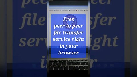 Free peer to peer file transfer service right in your browser #shorts #youtubeshorts