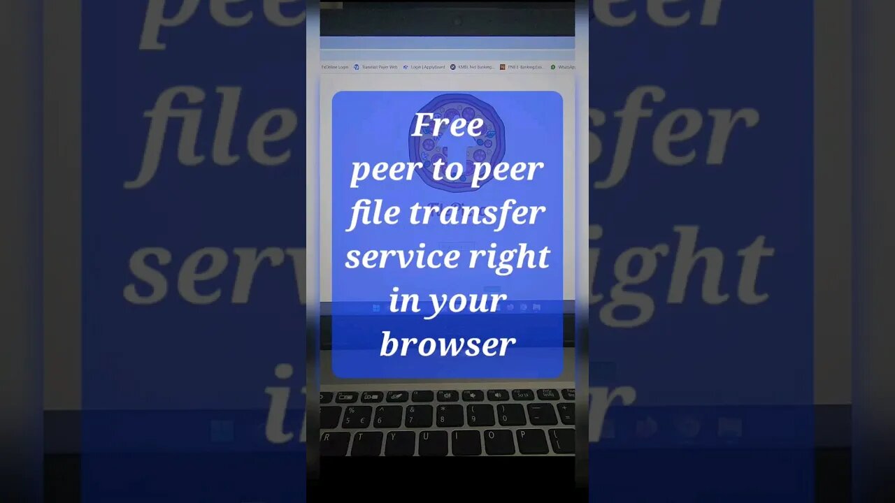 Free peer to peer file transfer service right in your browser #shorts #youtubeshorts