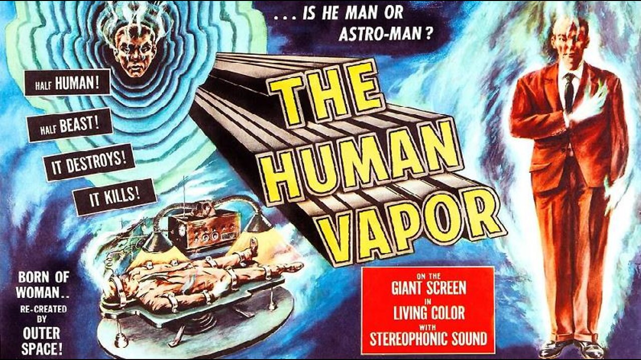 THE HUMAN VAPOR 1960 Man Becomes a Gaseous Monster Complete Japanese Version w/ English Subtitles TRAILER (Movie in HD & W/S)