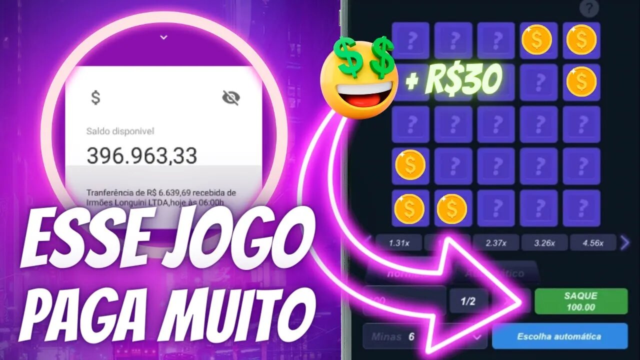 [SAQUE R$300 NA HORA] JOGO que GANHA DINHEIRO DE VERDADE e Já Pode Sacar NA HORA via PIX