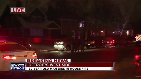 82-year-old man dies in fire on Detroit's west side