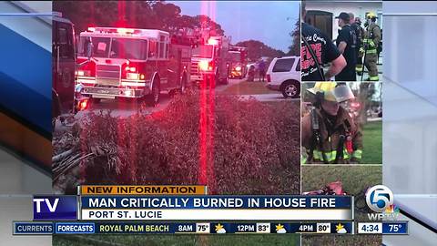 Man suffers critical burns in Port St. Lucie house fire