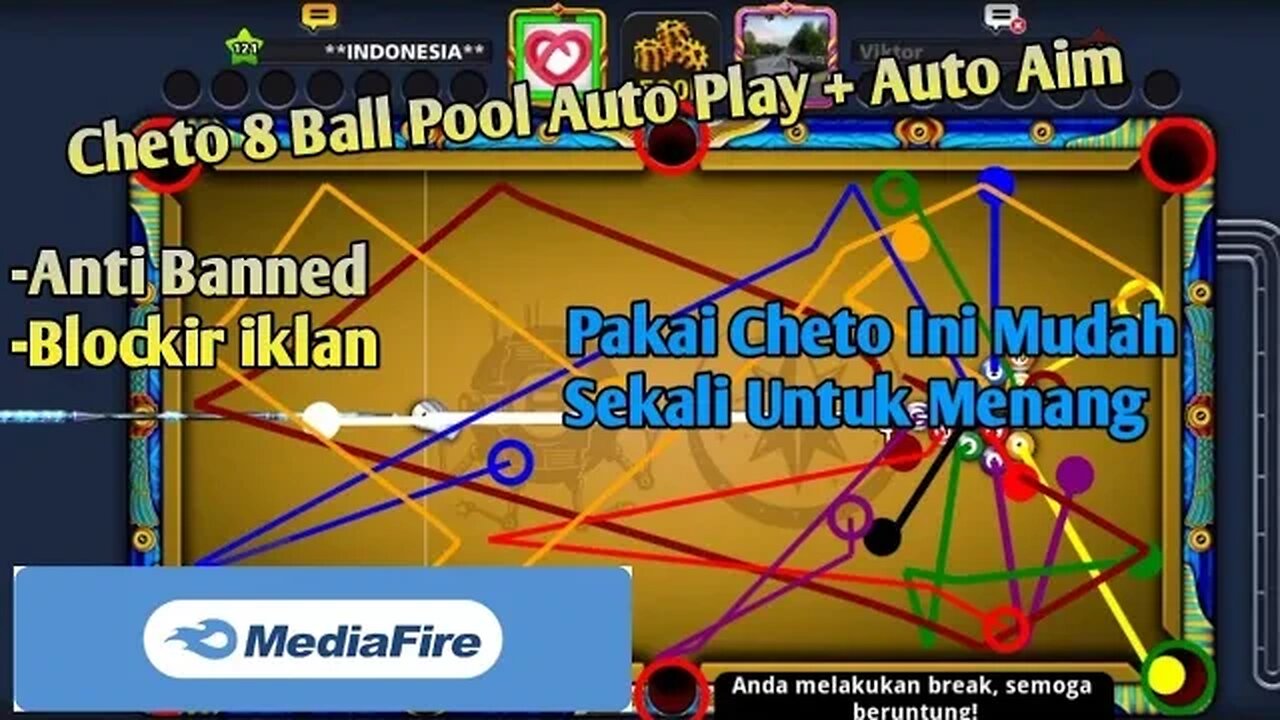 GARIS PANJANG OTOMATIS 8 Ball Pool Update No Root Anti Banned