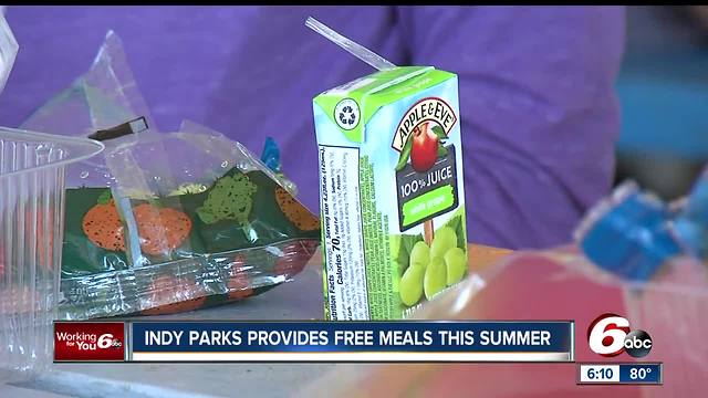 Indy Parks provides free meals to students over the summer