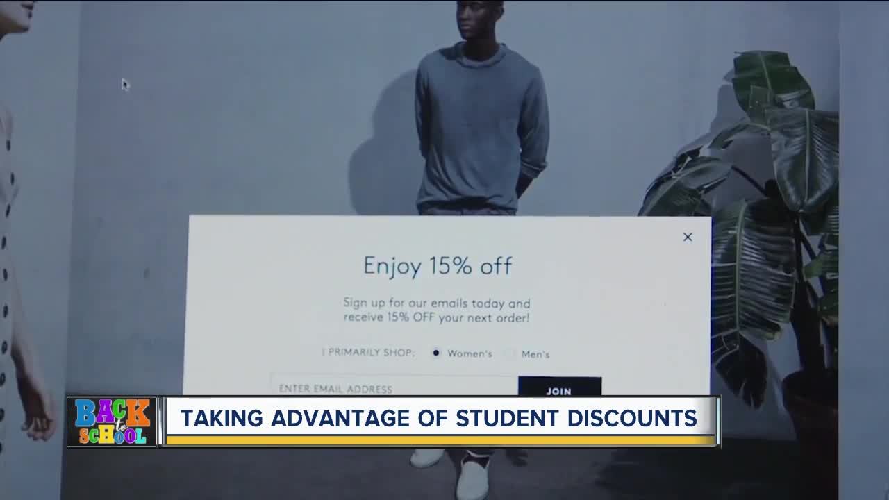 Taking advantage of student discounts