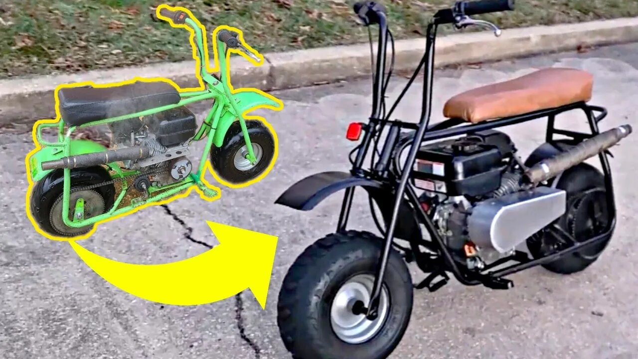 Restoring A Mini Bike In 8 minutes!! (Cafe Racer)