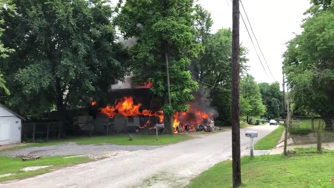 Structure fire in Sand Springs