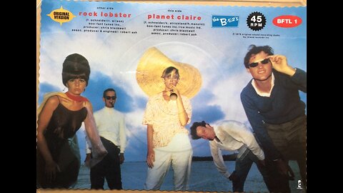 B-52'S ROCK LOBSTER 1986 UK ISLAND VINYL 7" SHAPED PICTURE DISC BFTL 1