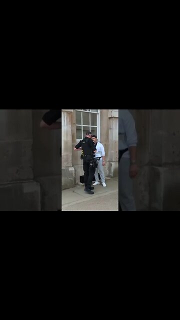 Get out tourist thrown out #horseguardsparade