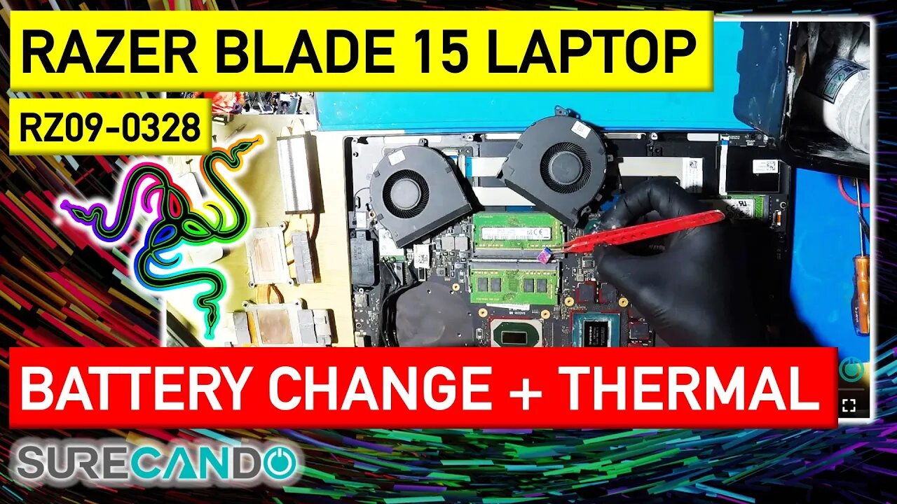Optimize Your Razer Blade 15 Gaming Laptop_ Thermal Cleanup & New Battery Service Guide RZ09-0328!