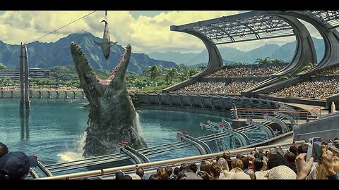 Jurassic World (2015) | Mosasaurus Feeding Show Scene