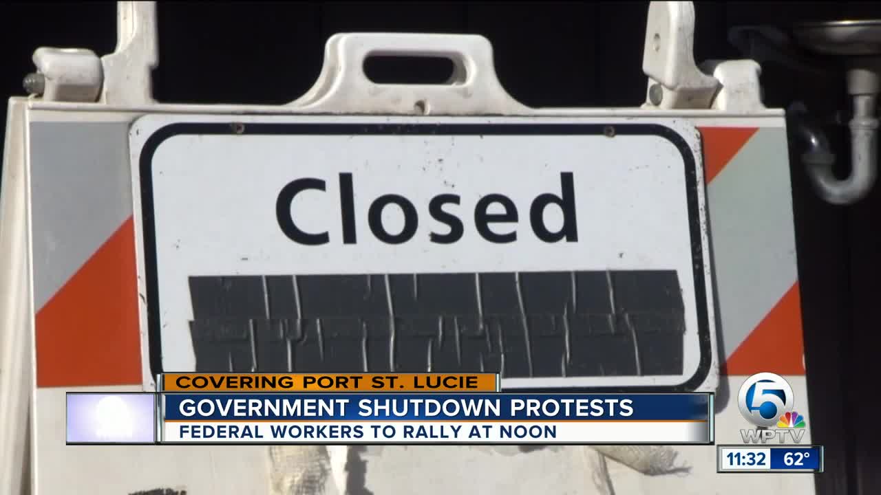 Federal workers in Port St. Lucie to protest government shutdown