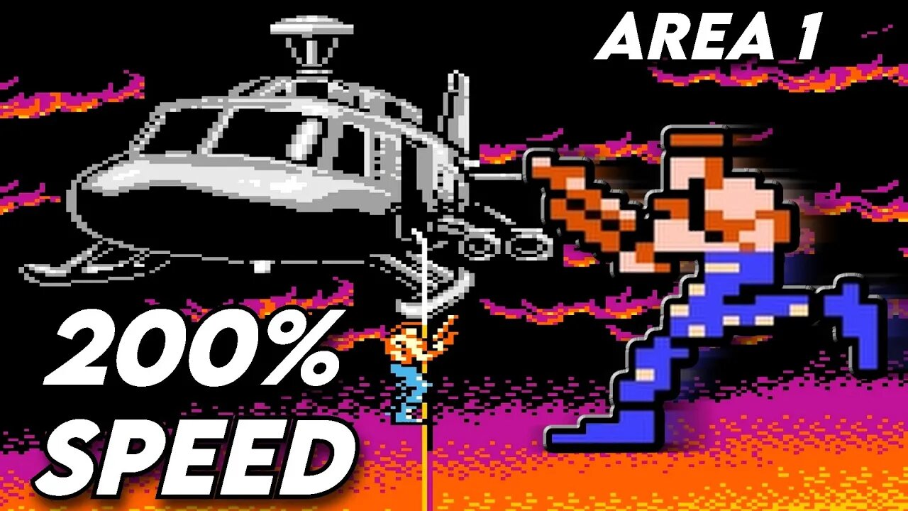 Super C nes 200% speed challenge area 1