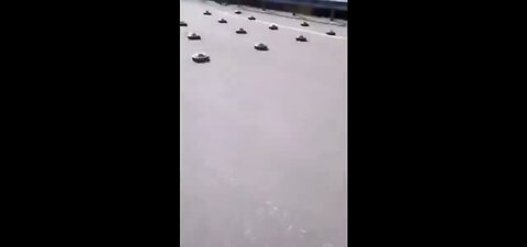 Looks like mini UFOs landed on the road....