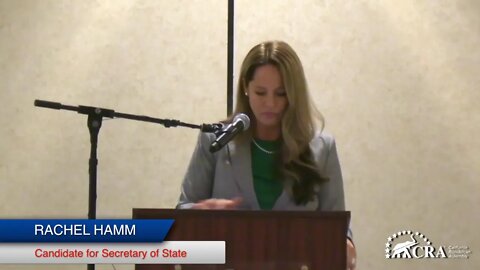 CRA 2022 Annual Convention: Rachel Hamm Candidate for Secretary of State