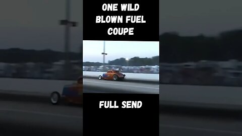 One Wild Supercharged Fuel Coupe Full Send Drag Race! #shorts