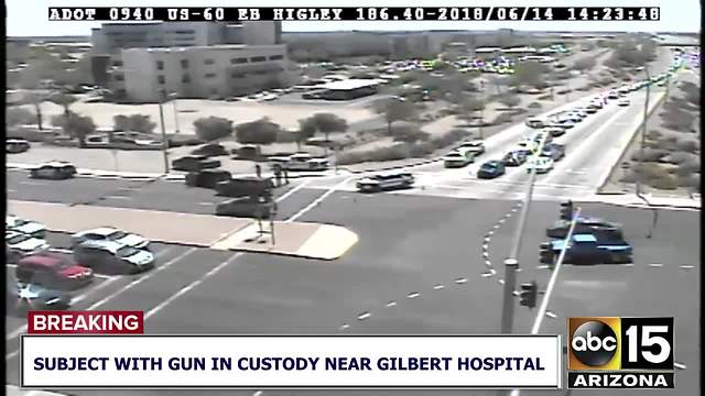 Gun fired into air near Gilbert hospital