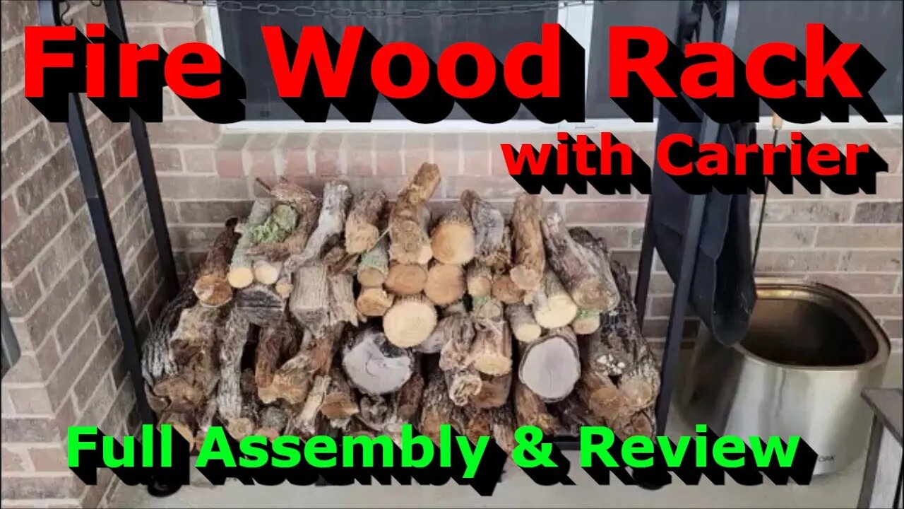 4ft Fire Wood Rack with Carrier - Full Assembly & Review