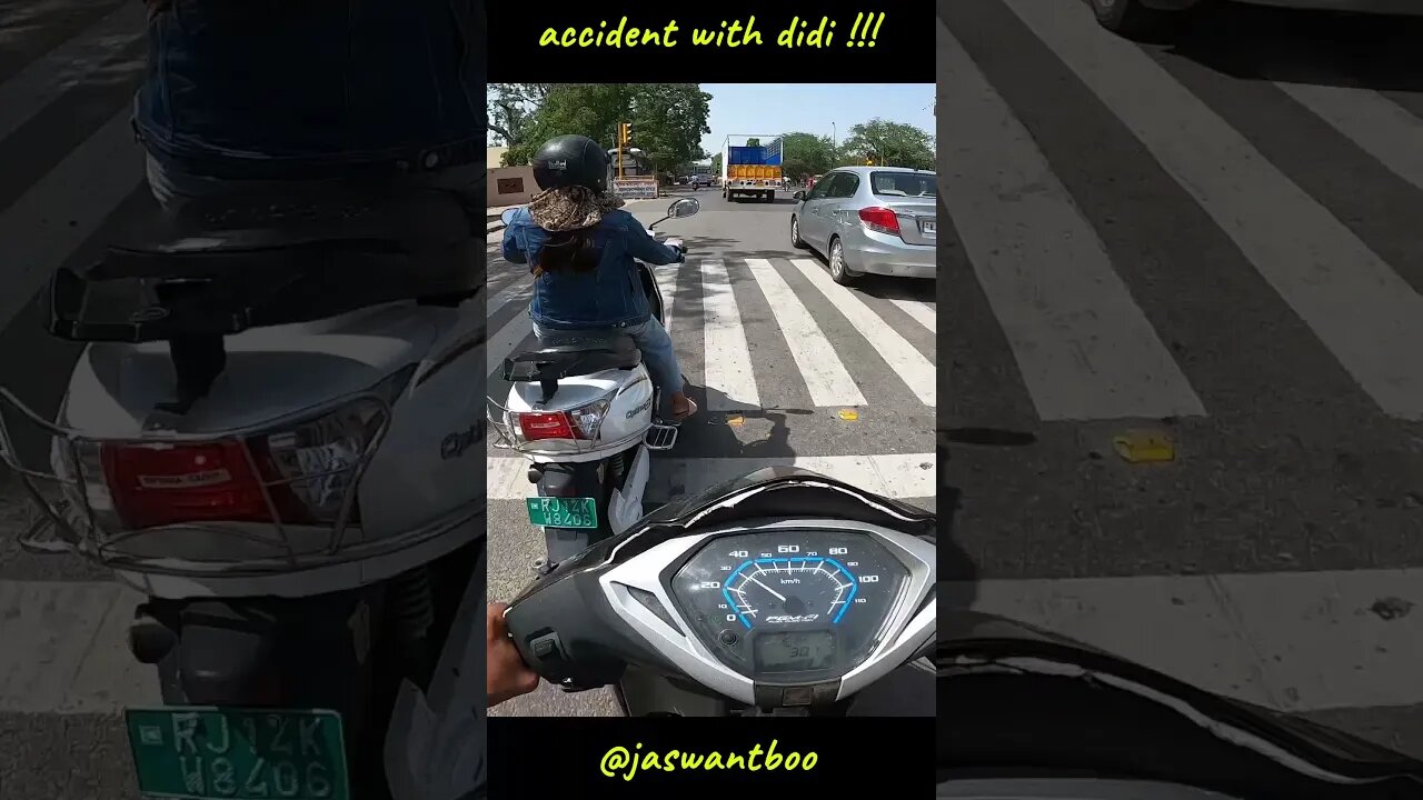 accident with her scooty #shorts #motovlog #jaswantboo