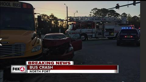 Six injured in North Port school bus crash Wednesday morning