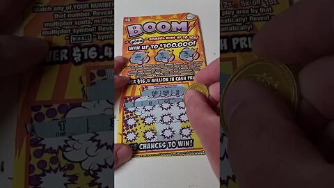 Boom Scratch Off Lottery Ticket Test!