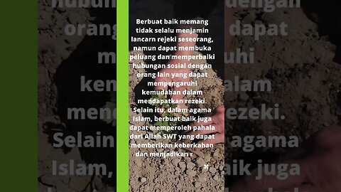 APA ADA KAITAN BERBUAT BAIK DENGAN LANCARNYA REZKI