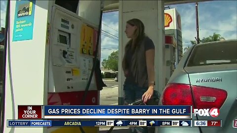 Gas prices decline despite Barry in the Gulf