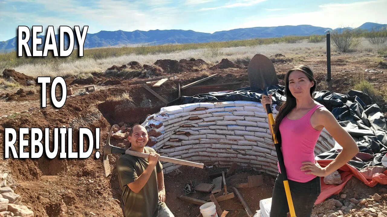 Excavating Our Collapsed Earthbag Root Cellar | Hand Tools Only!