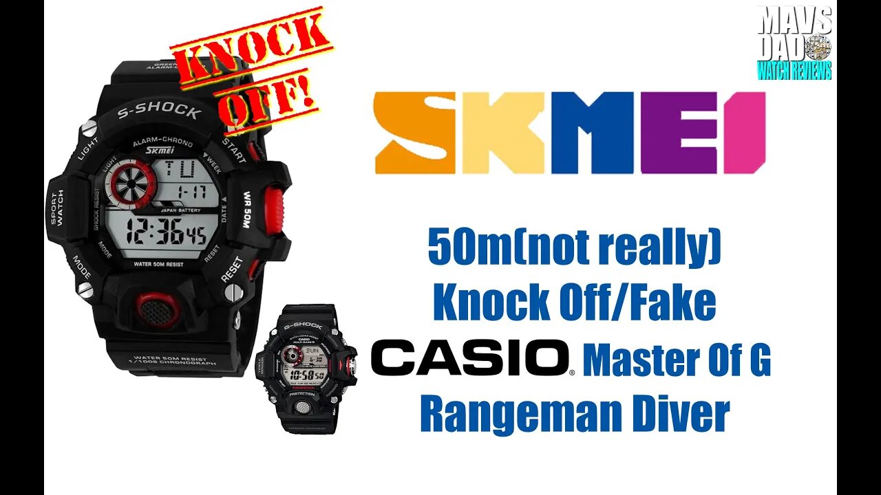 Knock Off/Fake! | Casio "Master Of G" Rangeman Chinese Quartz Diver by SKMEI Unbox & Review