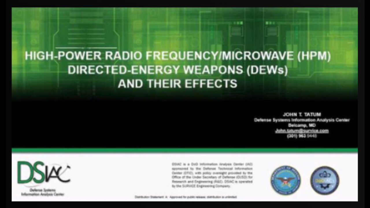 Radio, MicroWave, and Direct Energy Weapons DSIAC Webinar