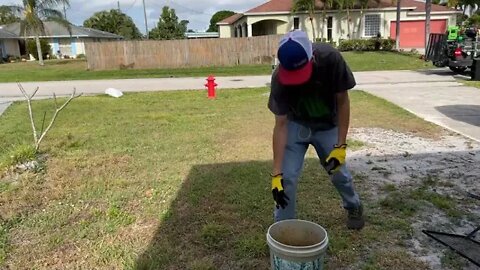 NOBODY ! would ! mow ! this ! NIGHTMARE ! of ! a yard for this KIND lady SO I DID FOR FREE!!! INSANE