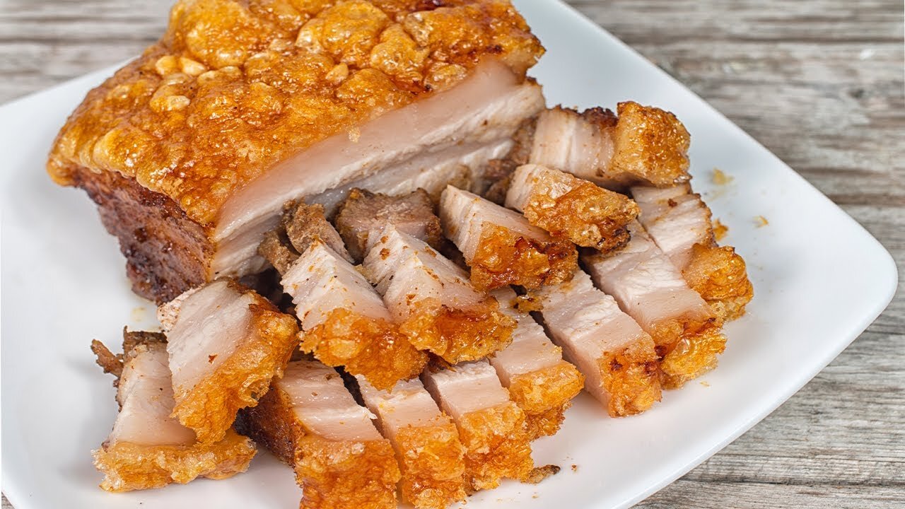 Crispy Pork Belly Barbecue in Jar ASMR Cooking