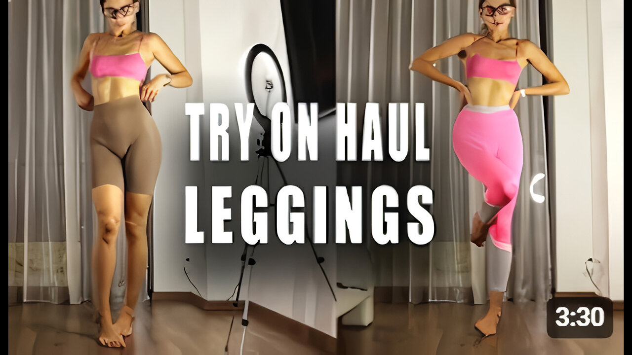 Cute girl try on haul leggings