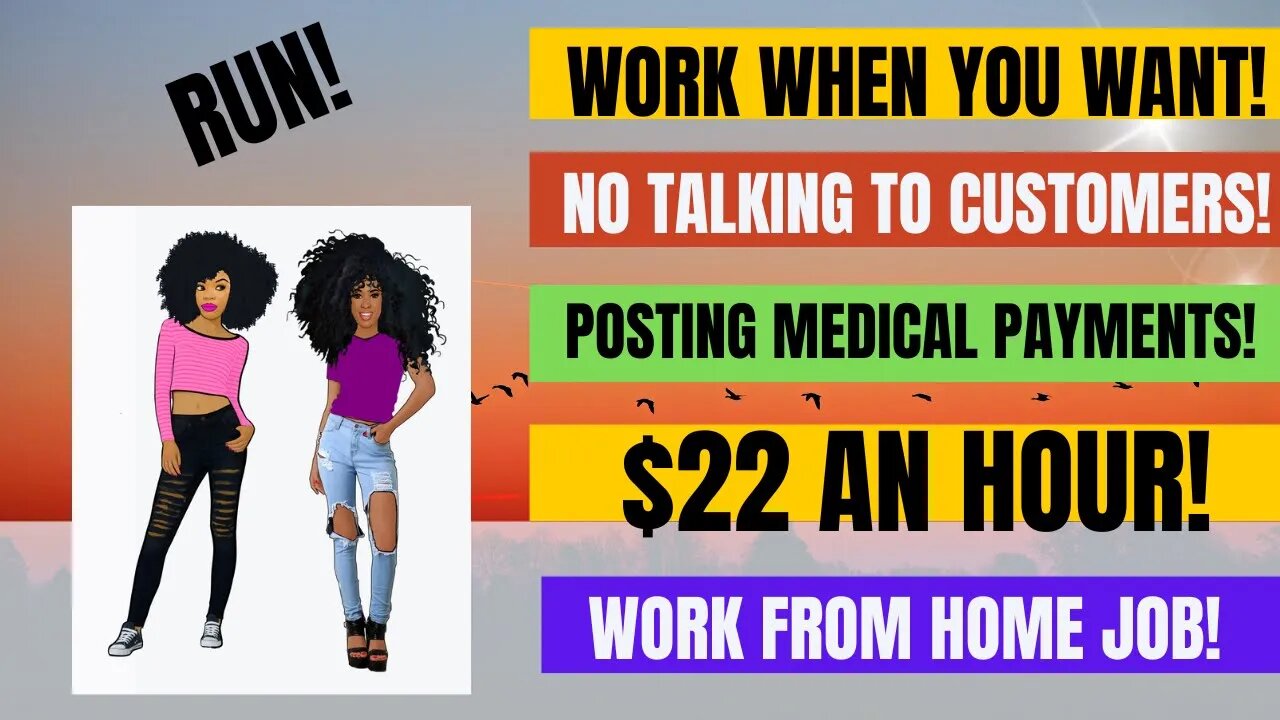 Run! Work When You Want Posting Medical Payments $22+ An Hour! No Talking Work From Home Job Remote