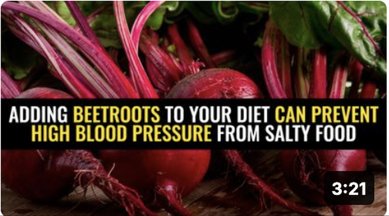 Adding beetroots to your diet can prevent high blood pressure from salty food