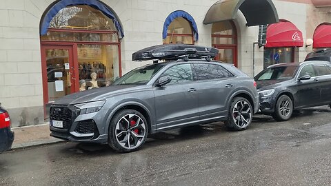 [8k] 😱Brutal Audi RSQ8 with skibox a Lamborghini Urus light! 😱