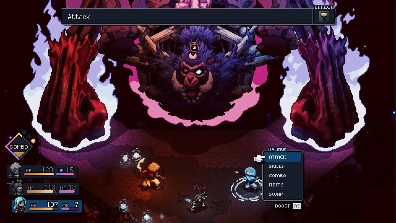 Sea of Stars Dweller of Torment boss battle