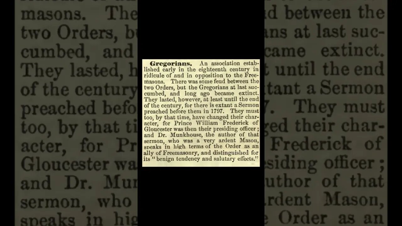 Gregorians: Encyclopedia of Freemasonry By Albert G. Mackey