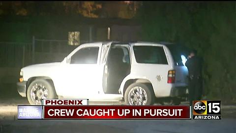 Man seen running away from police vehicles in Phoenix