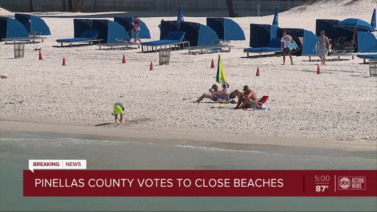 Pinellas County votes to close public beaches amid coronavirus concerns